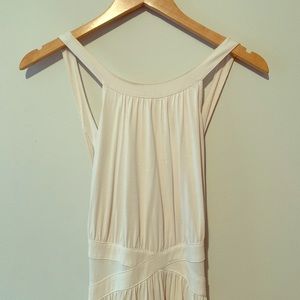 UO Ivory Grecian Goddess Halter Maxi Dress